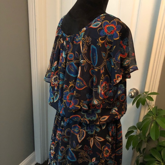 Blue Floral Boho Dress - Picture 4 of 6